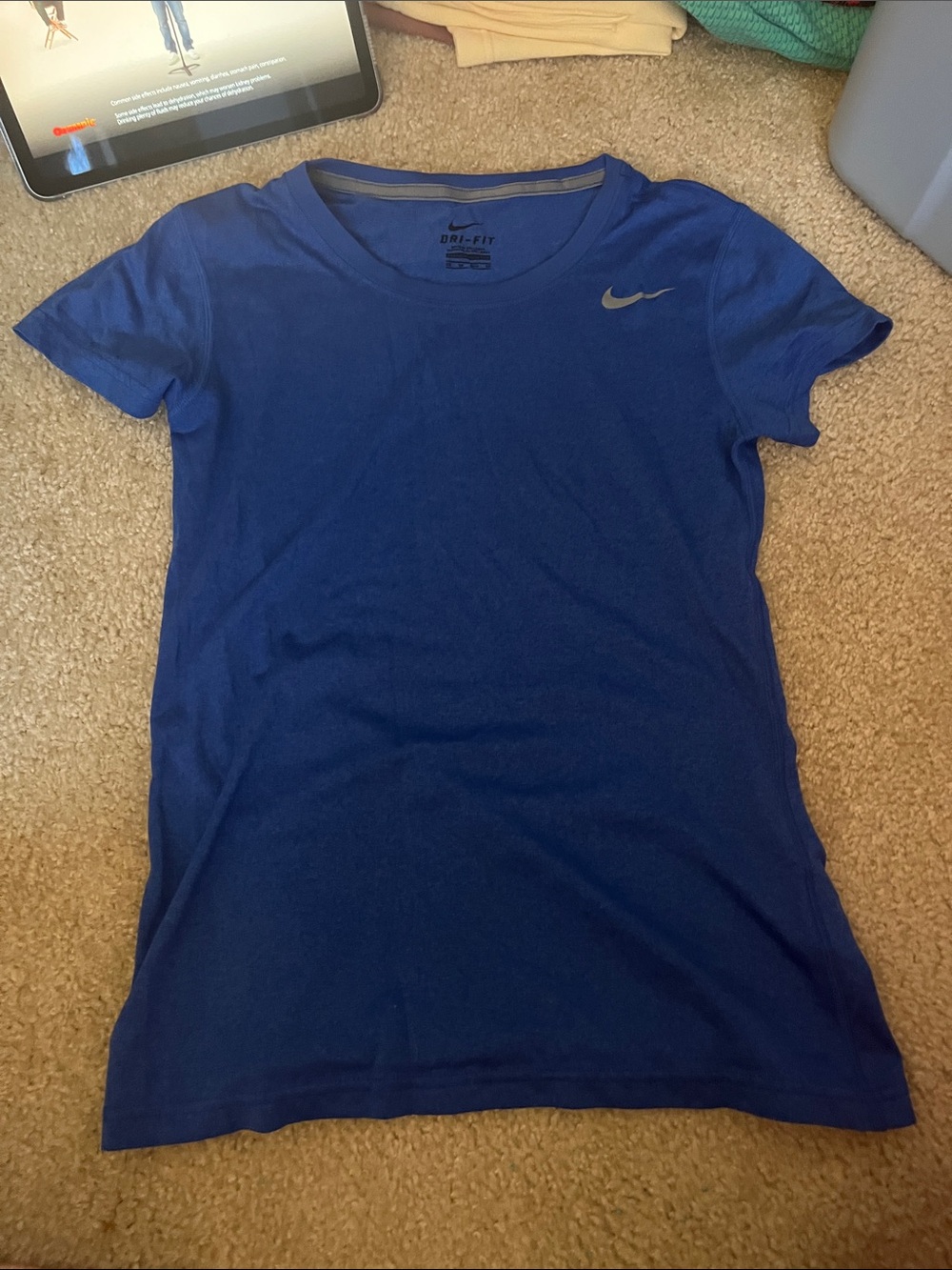 Nike Women's Short-Sleeve Crew Neck Tee in Royal Blue